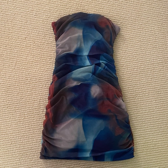 Princess Polly Micah Mini Dress in blue multi, size US 4 - Picture 5 of 7